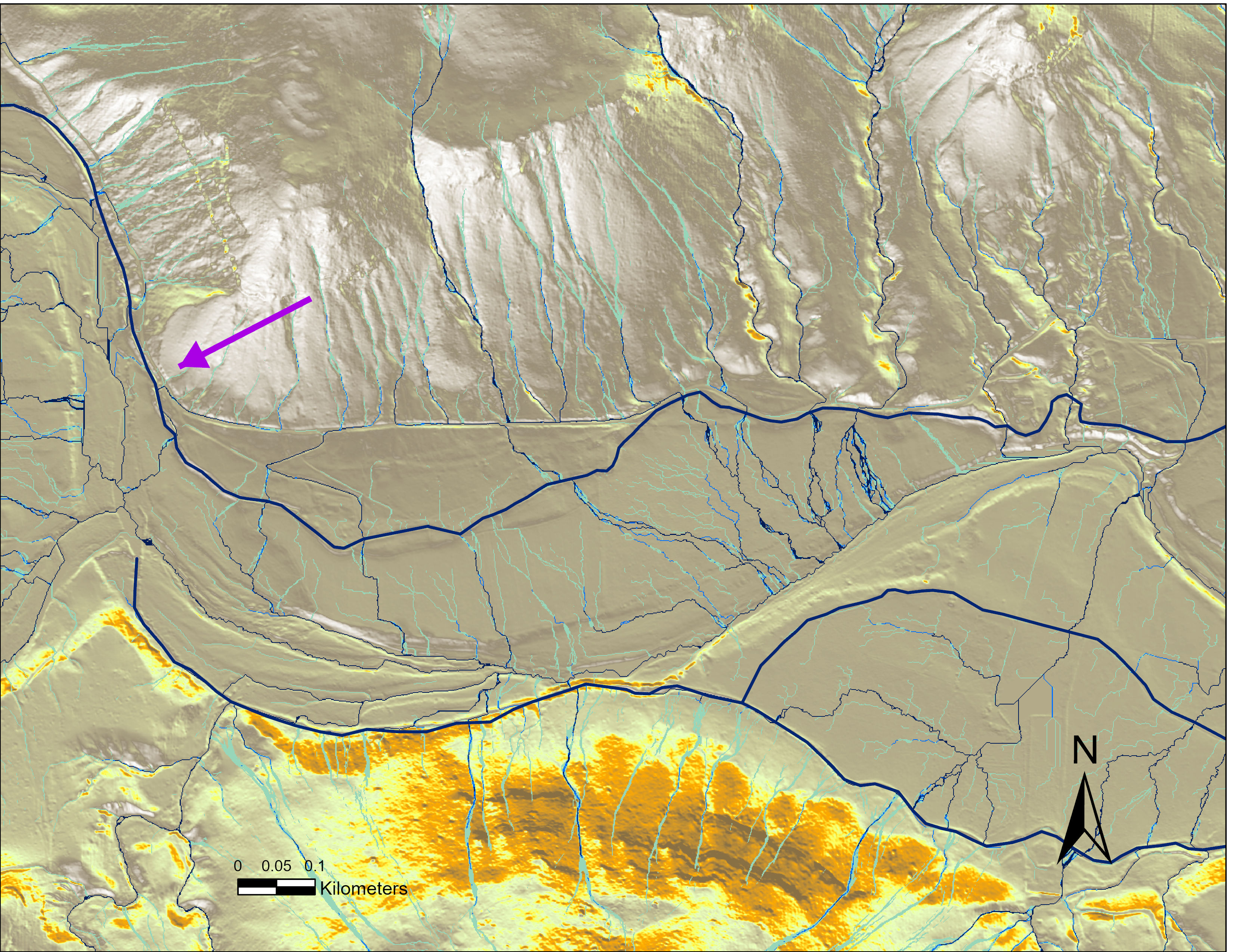 Flow Accumulation Model: San Augustine